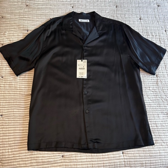 NWT Zara Satin Effect Boxy Fit Shirt - Size XL - Picture 9 of 12